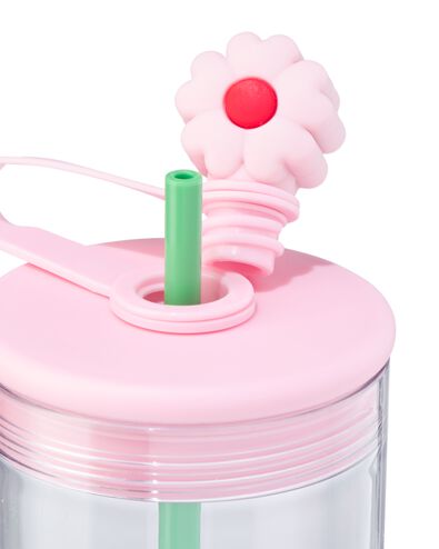 gourde 720 ml avec paille fleur - 61104501 - HEMA