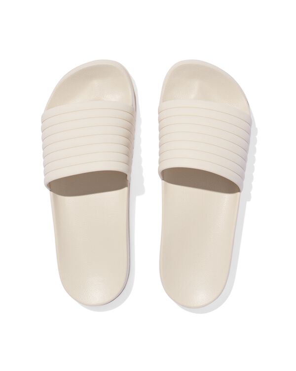Damen-Badeslipper mit Rippband eierschalenfarben eierschalenfarben - 34880060OFFWHITE - HEMA