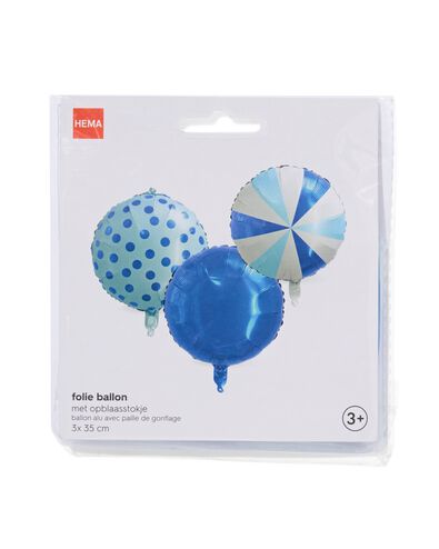 Folienballon, Blau, 3 St&uuml;ck - 14250040 - HEMA