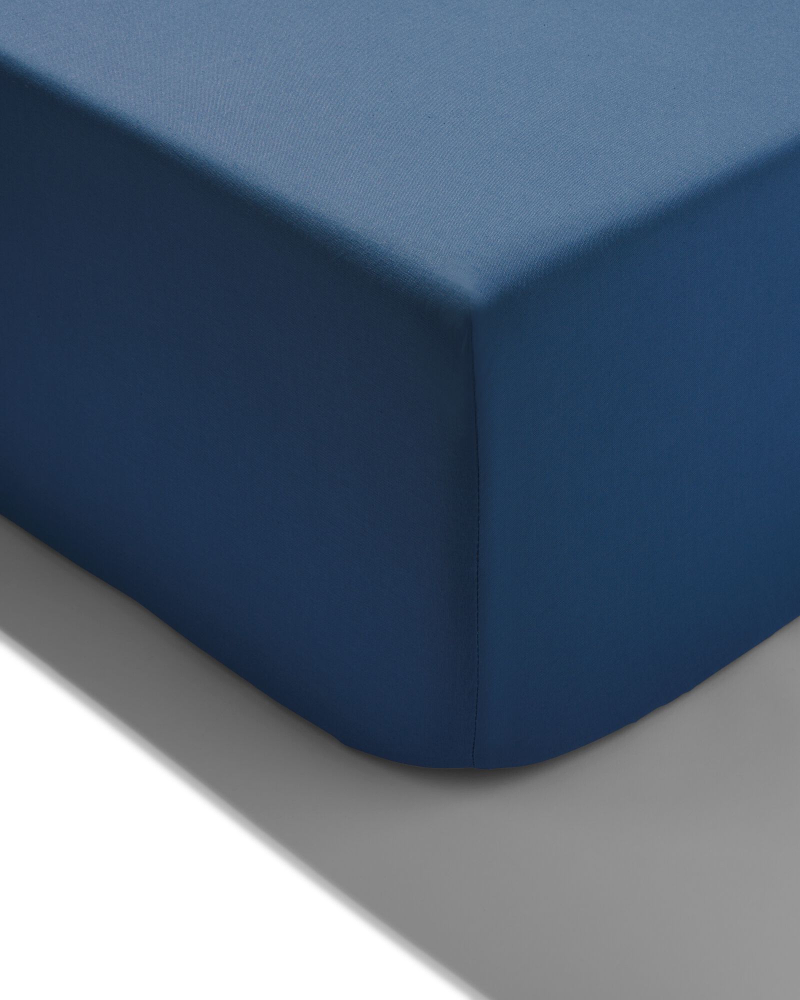 drap-housse coton doux 180x220 bleu - 5190055 - HEMA