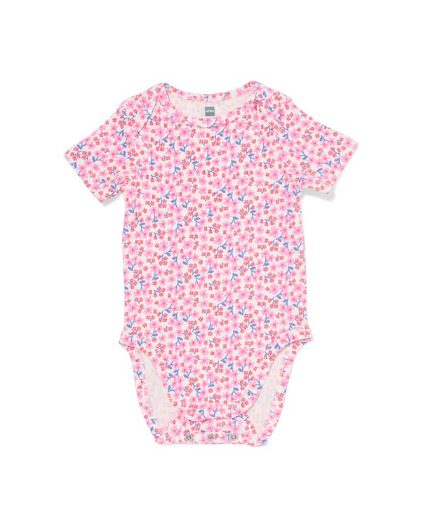 baby meegroei body LENZING&trade; ECOVERO&trade; rib bloemen multi multi - 33303860MULTI - HEMA