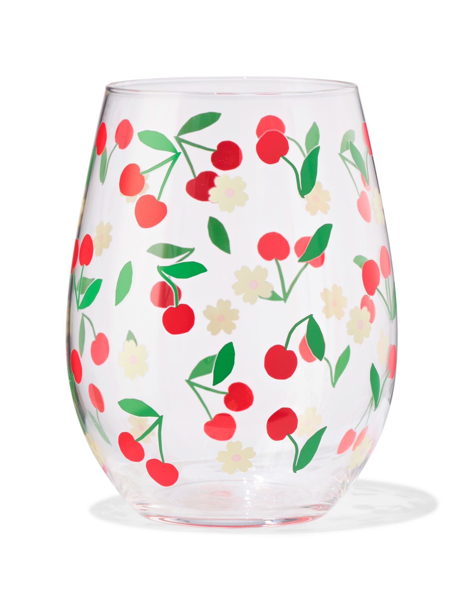 Wasserglas 550 ml Kirschendruck, rosa - 61104508 - HEMA