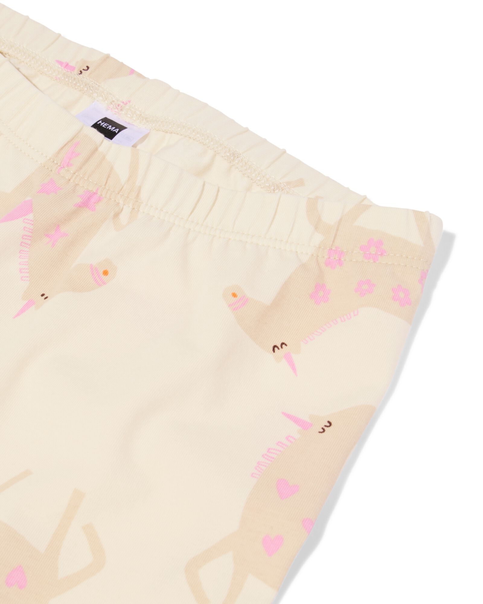 Kinder-Pyjama mit Puppen-Pyjama Einhorn eierschalenfarben - 23000340OFFWHITE - HEMA