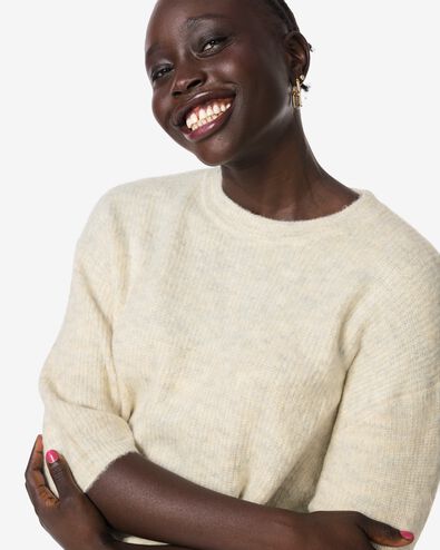 damestrui Grace fijngebreid gebroken wit gebroken wit - 36207080OFFWHITE - HEMA