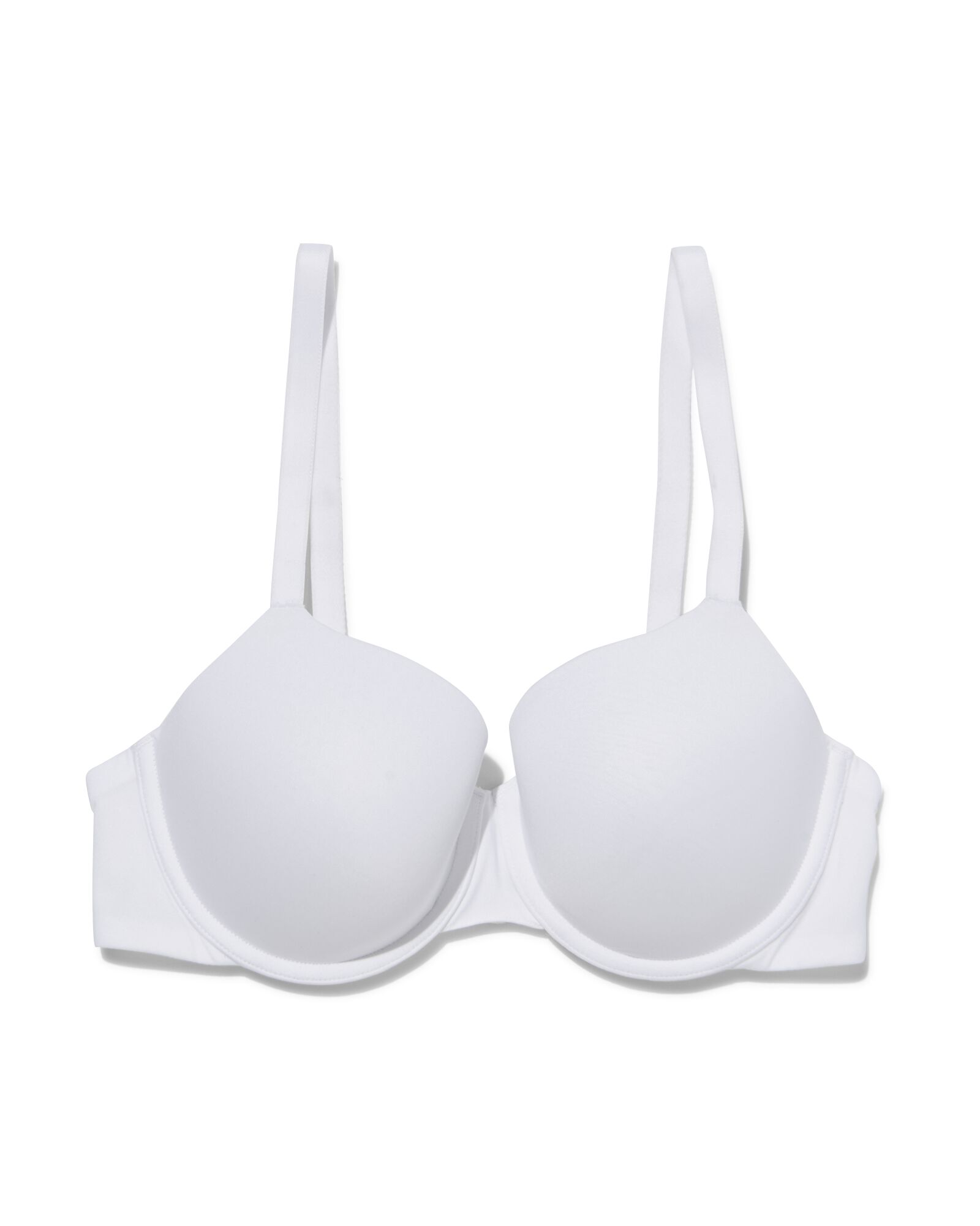 voorgevormde bh met beugel recycled/micro wit wit - 1000014815 - HEMA