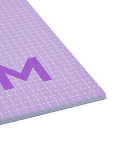 3&nbsp;cahiers lilas format A4&nbsp;-&nbsp;&agrave; carreaux 5mm - 14120209 - HEMA