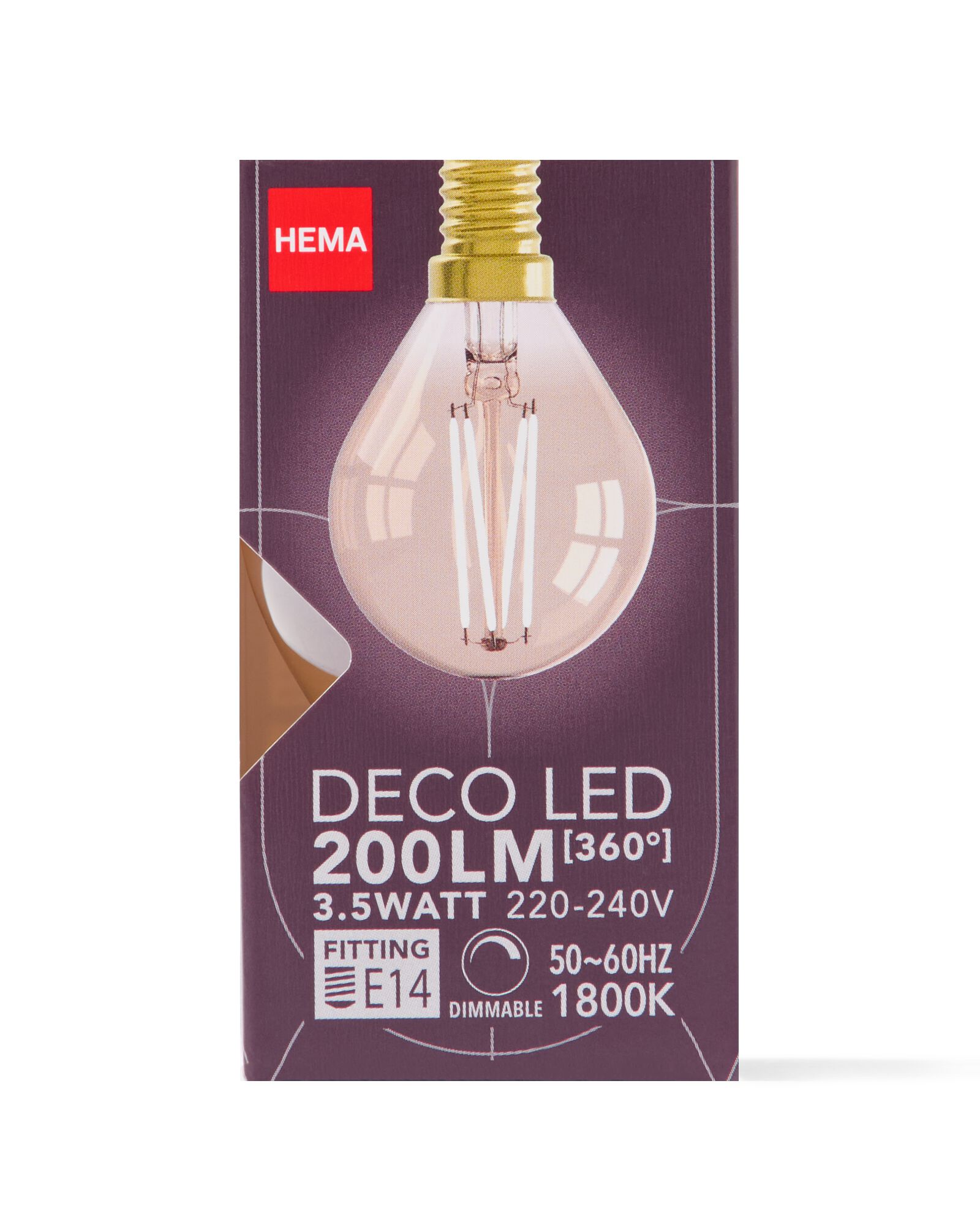 ampoule led sph&eacute;rique E14 3,5W 200lm - 20070043 - HEMA