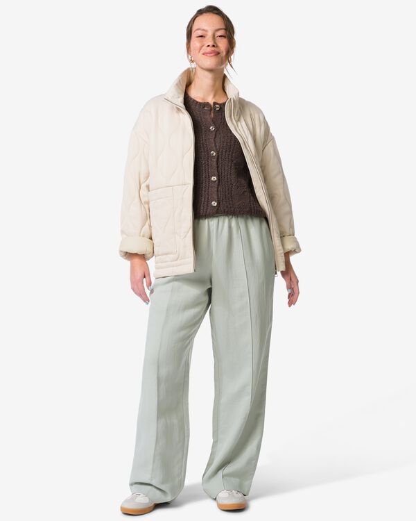 pantalon femme Inez coupe large sable sable - 36207360SAND - HEMA