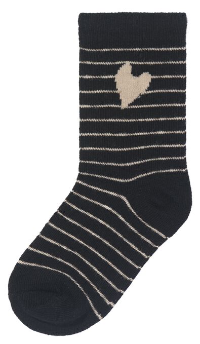 5 paires de chaussettes enfant avec coton gris chiné 31/34 - 4380073 - HEMA