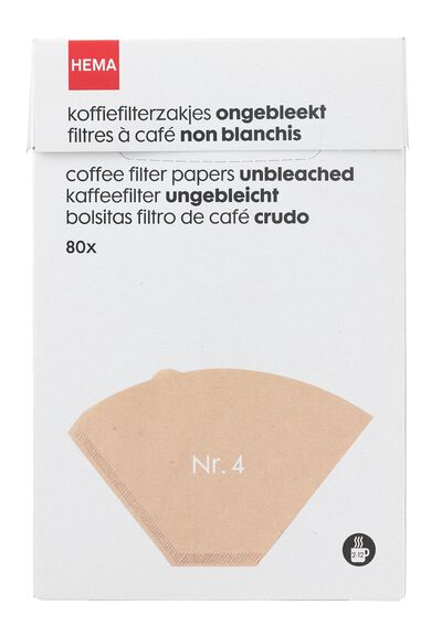 Papierfilter, ungebleicht, Nr. 4 - 20560203 - HEMA
