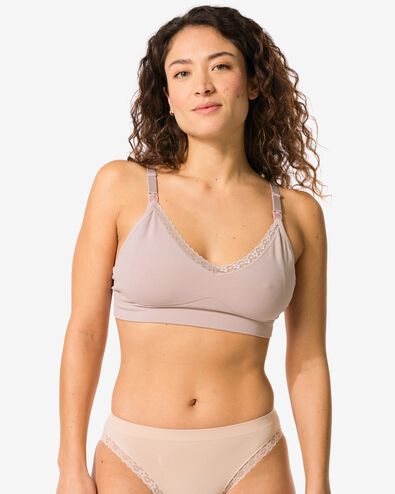 soutien-gorge d'allaitement sans rembourrage, sans armatures et sans coutures beige beige - 21550060BEIGE - HEMA