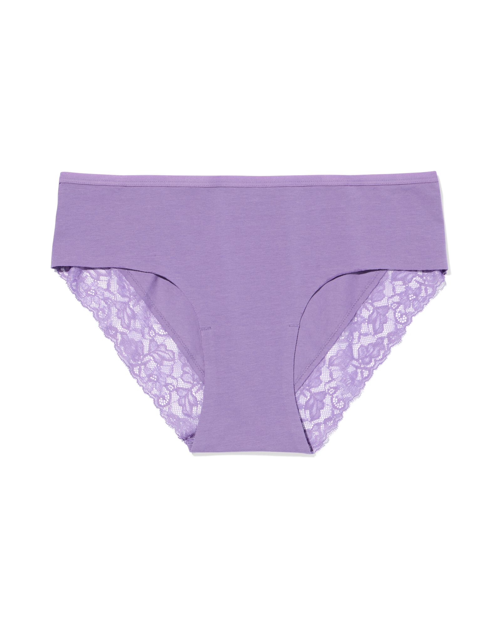 slip hipster femme coton et dentelle violet clair - 19621631LIGHTPURPLE - HEMA