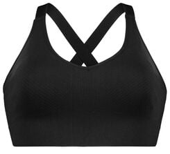 soutien-gorge de sport préformé sans couture support moyen noir noir - 1000025464 - HEMA