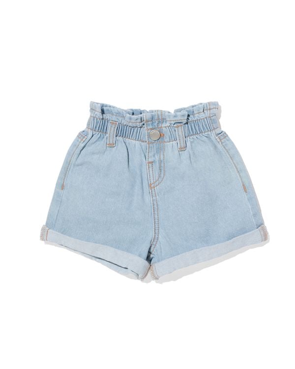 baby paperbag short denim denim denim - 33049850DENIM - HEMA