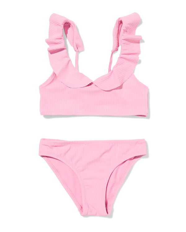 Kinderbikini gerippt rosa rosa - 22260110PINK - HEMA