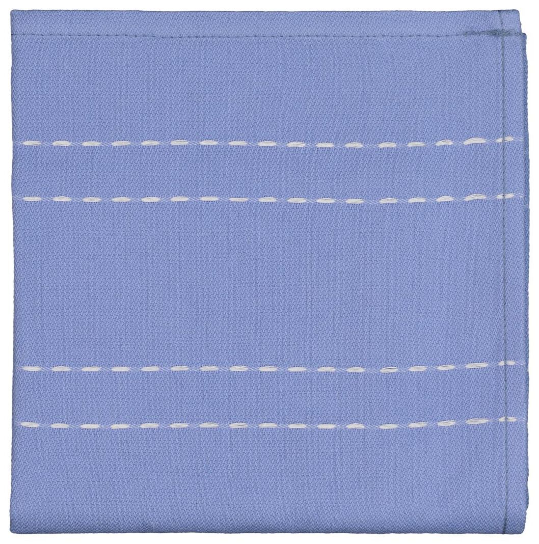 torchon - 65 x 65 - coton - bleu rayure - 5490037 - HEMA
