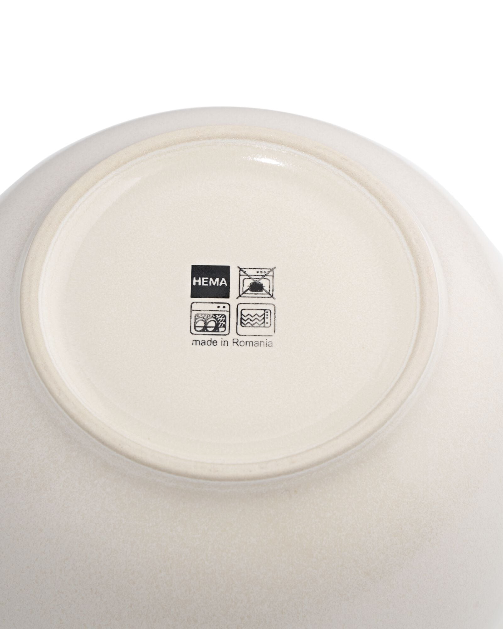 Schale &Oslash; 14 cm, Puur, Steingut, wollwei&szlig; - 9650133 - HEMA