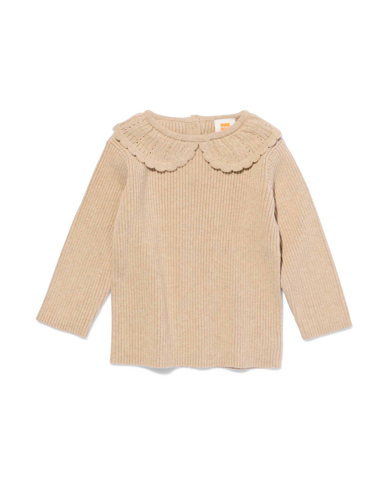 Strickpullover f&uuml;r Babys mit Kragen sandfarben - 33073960SAND - HEMA
