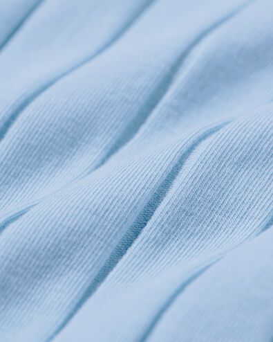 t-shirt enfant avec côtes bleu clair 110/116 - 30832056 - HEMA
