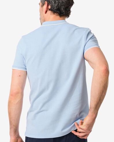 Herren-Poloshirt, Piqué blau XXL - 2115728 - HEMA