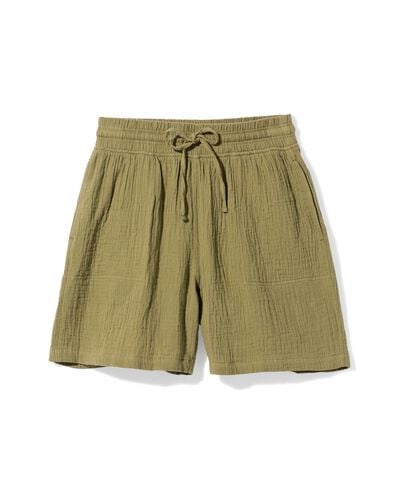 short femme coupe d&eacute;contract&eacute;e mousseline vert vert - 36304210GREEN - HEMA