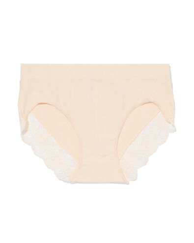 culotte hipster femme sans coutures microfibre avec dentelle naturel naturel - 19603044NATURAL - HEMA