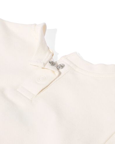 t-shirt bébé nouveau-né fraise blanc cassé 50 - 33496611 - HEMA