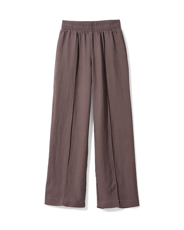 pantalon femme Inez coupe large  marron marron - 36207370BROWN - HEMA