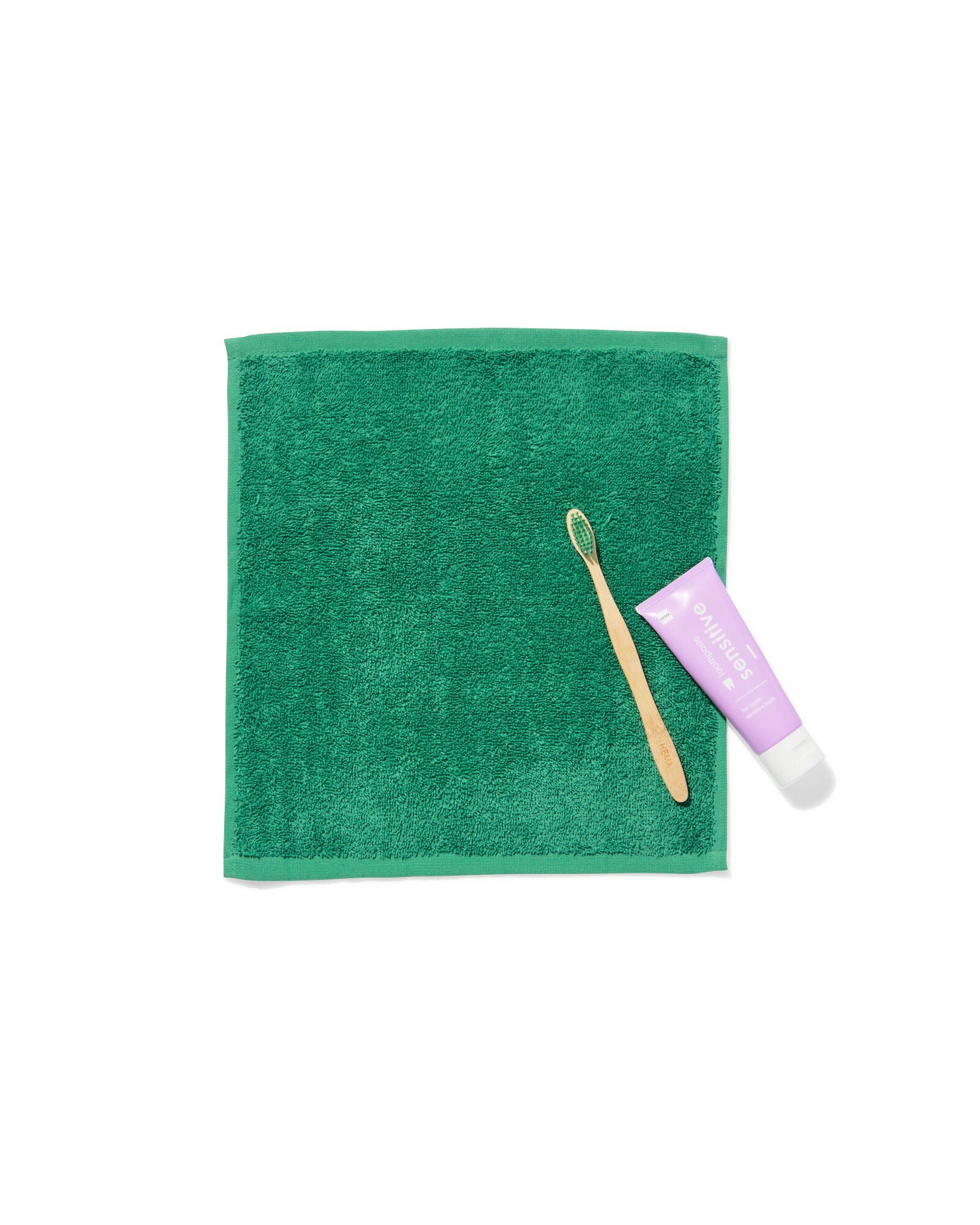 serviettes de bain - qualité épaisse vert moyen débarbouillettes 30 x 30 - 5282881 - HEMA