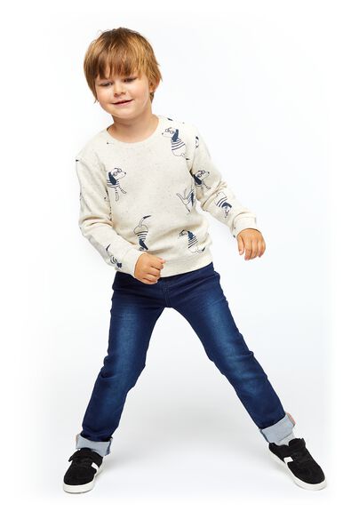 pantalon jogdenim enfant modèle skinny bleu foncé 140 - 30769823 - HEMA
