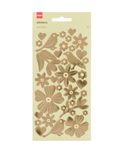 3er-Pack Aufkleberbogen, 19 x 10 cm, Blumen - 14170119 - HEMA