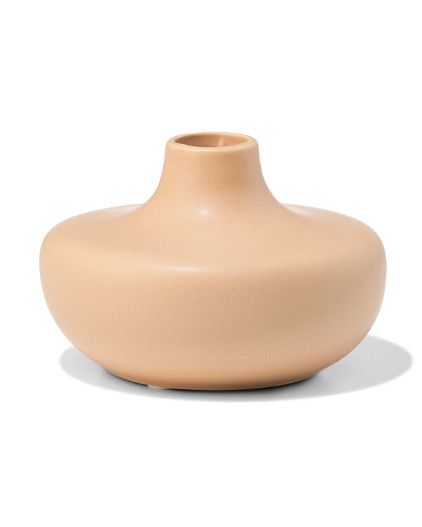 kandelaar 10.8x7.5cm keramiek bruin - 13325040 - HEMA