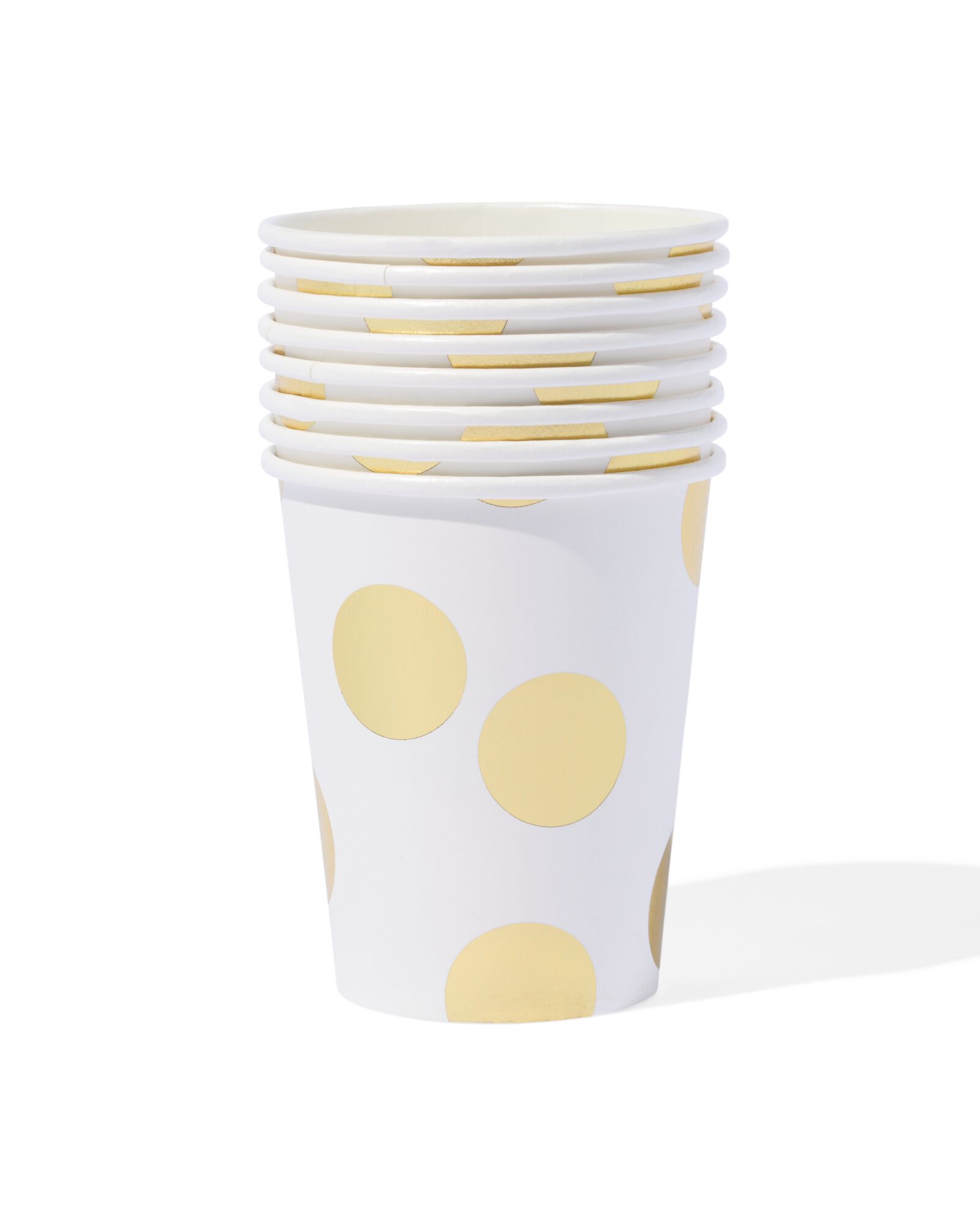 gobelets en carton 250 ml pois dor&eacute;s - lot de 8 - 14250277 - HEMA
