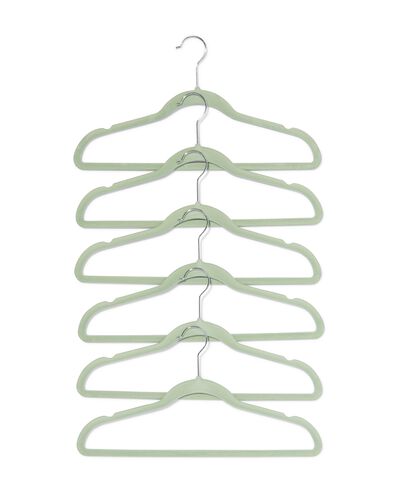 kledinghangers velours groen - 6 stuks - 39822151 - HEMA