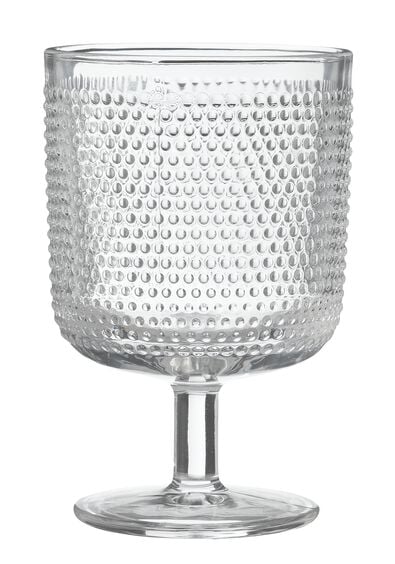 verre &agrave; vin Bergen petites boules relief 250ml - 9402011 - HEMA