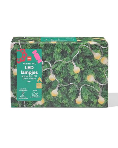 guirlande lumineuse 5,1 m avec 50 LED boules pour l'int&eacute;rieur - 25550020 - HEMA
