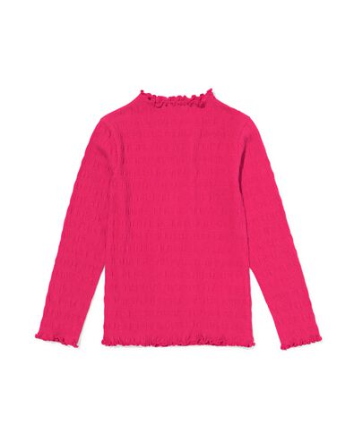 kinder T-shirt structuur fuchsia fuchsia - 30842756FUCHSIA - HEMA