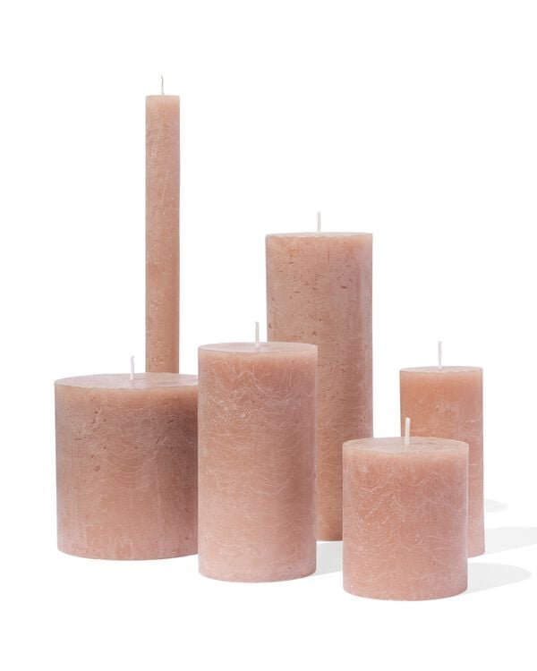 bougies rustiques marron marron - 2000000362 - HEMA