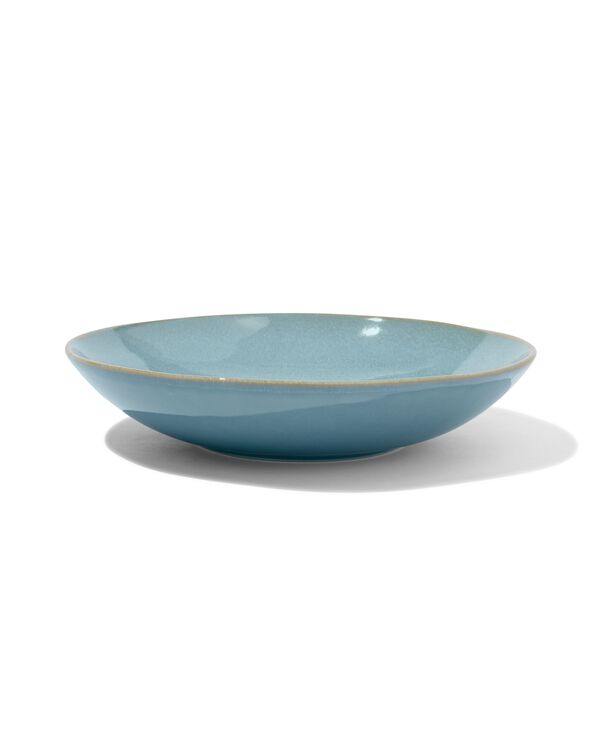 diep bord Porto reactief glazuur blauw 23cm - 9602023 - HEMA