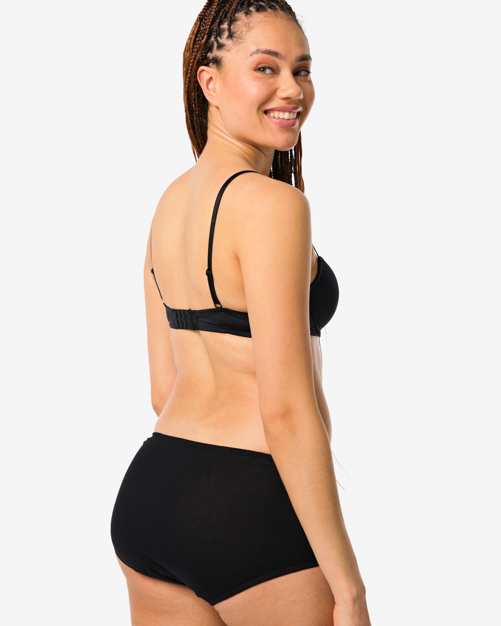 2er-Pack Damen-Slips, Baumwolle schwarz schwarz - 1000006555 - HEMA