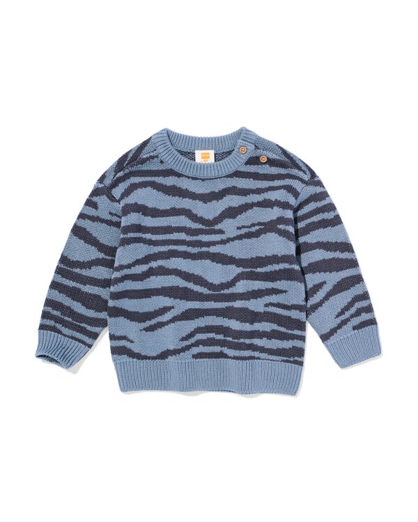 pull b&eacute;b&eacute; z&egrave;bre bleu - 33167670BLUE - HEMA