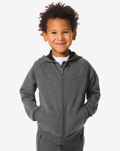 cardigan enfant gris chin&eacute; gris chin&eacute; - 30712503GREYMELANGE - HEMA