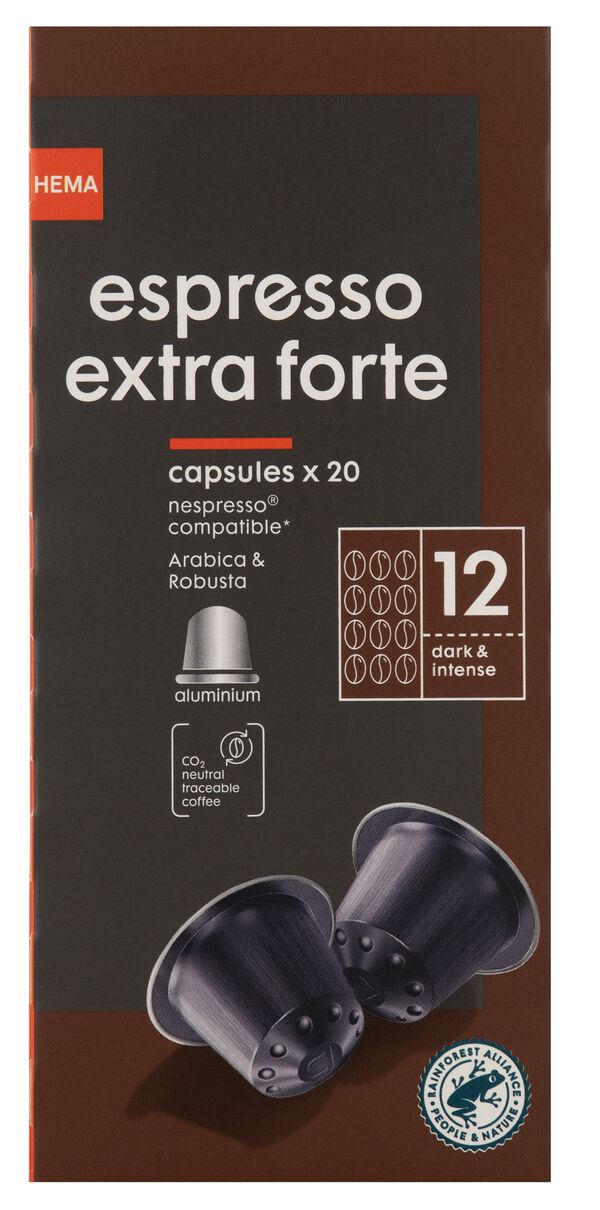 20er-Pack Kaffeekapseln, Extra Forte - 17180019 - HEMA