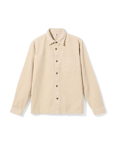 herenovershirt Stef Corduroy beige - 2101820BEIGE - HEMA