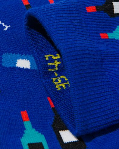 chaussettes avec coton Sip sip hurray bleu foncé bleu foncé - 4141135DARKBLUE - HEMA