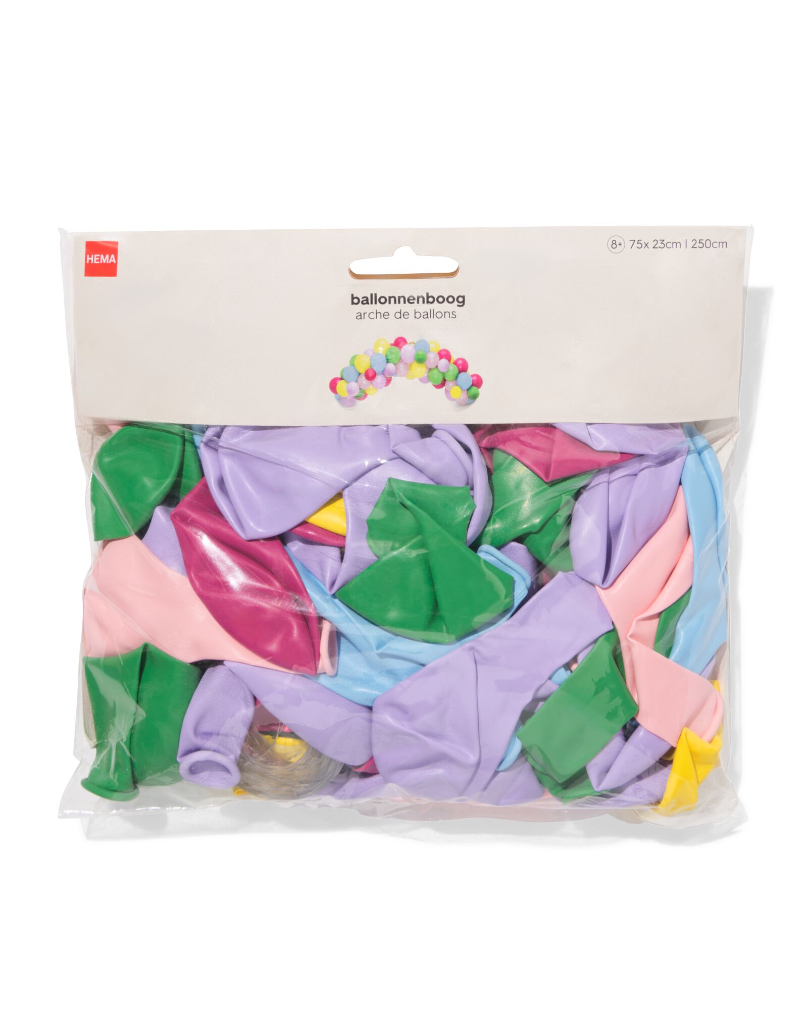 ballonnenboog 20-23cm kleur - 75 stuks - 14260086 - HEMA
