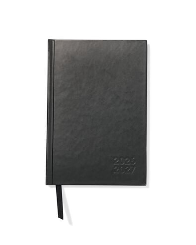 agenda scolaire 2026-2027, 12,5 x 18 x 1,2 cm, noir basique - 14505641 - HEMA