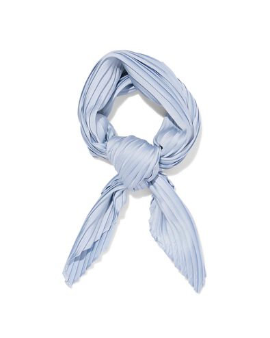 Damenschal 60 x 60 cm Plissee Satin hellblau - 1760181 - HEMA