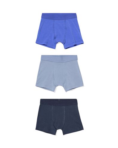 boxers pour enfants unis - 3 pi&egrave;ces bleu bleu - 19203540BLUE - HEMA