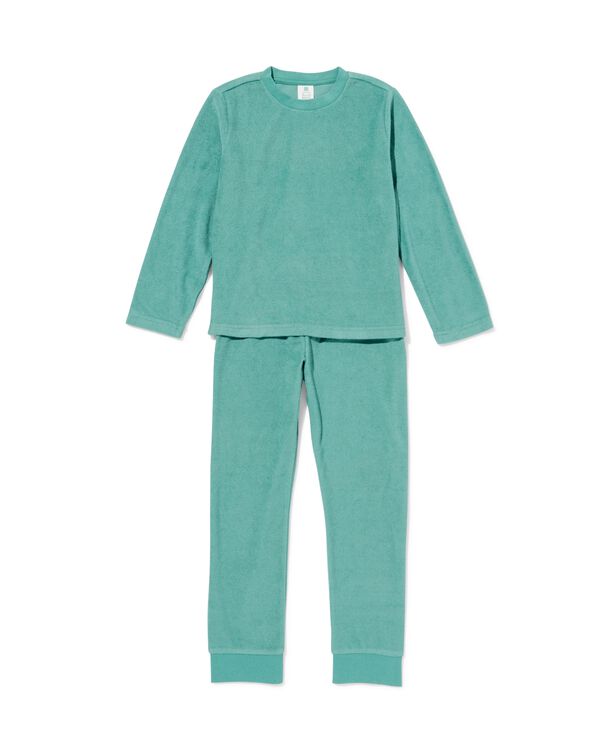 Kinderpyjama Frottee gr&uuml;n gr&uuml;n - 23099880GREEN - HEMA